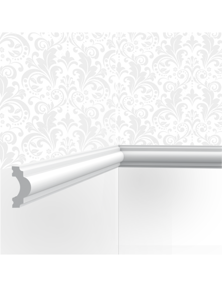 Cimaise / Moulure Cimaises et Plus M04 - 4x2x200cm (h x p x L) - moulure décorative polyuréthane