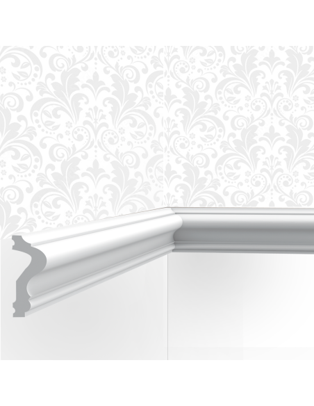 Cimaise / Moulure Cimaises et Plus M02- 6x2,5x200cm (h x p x L) - moulure décorative polyuréthane