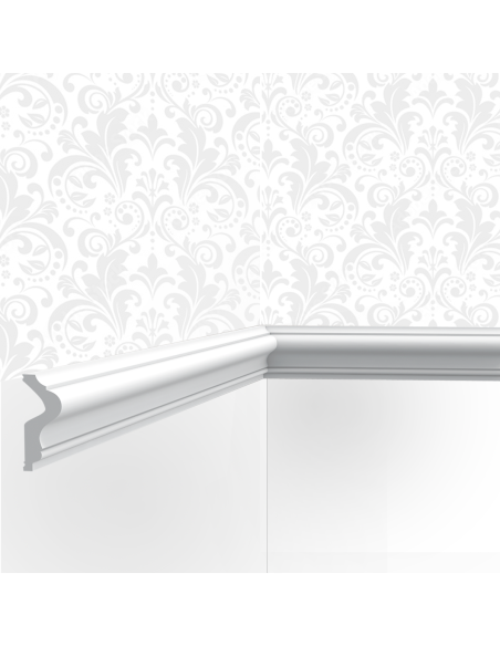 Cimaise / Moulure Cimaises et Plus M01 - 4x1,5x200cm (h x p x L) - moulure décorative polyuréthane