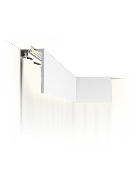 CX217-2600 Ledge profil cache rideau - éclairage indirect - 15,5x5x260cm (h x p x L) - Orac
