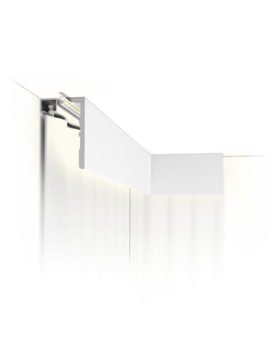CX216-2600 Ledge profil cache rideau - éclairage indirect - 12,5x4,5x260cm (h x p x L) - Orac