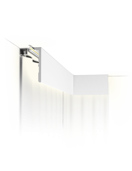 CX216-2600 Ledge profil cache rideau - éclairage indirect - 12,5x4,5x260cm (h x p x L) - Orac
