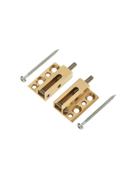 Paire de platine sécurisée à visser sur cadre/châssis bois 60 kg (Junior BU) - accrochage d'œuvres Track & Slide