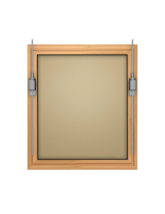 Pack de 2 Attaches autobloquantes à visser pour câble acier 1-1.5mm Artiteq - pour cadre en bois