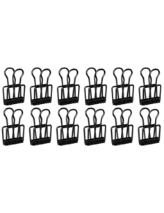 Pack de 12 pinces à papier noir - Artiteq
