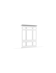 Kit de décoration Heritage Orac N°4 - Corniche + cimaise + encadrement + plinthe sur 2 mètres