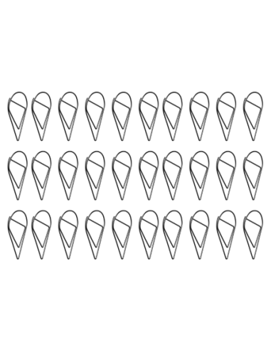 Pack de 30 trombones gouttes d'eau noir