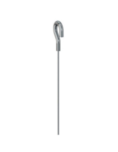 Pack 2 câbles acier avec crochet 1,2 mm - 300 cm suspension signalétique et plexi
