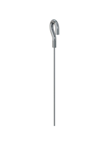 Pack 2 câbles acier avec crochet 1,2 mm - 300 cm suspension signalétique et plexi