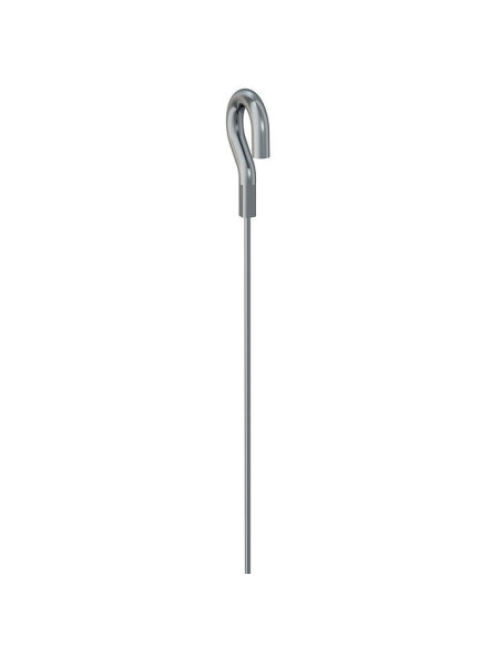 Pack 2 câbles acier avec crochet 1,2 mm - 300 cm suspension signalétique et plexi