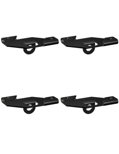 Pack 4 attaches faux plafond noir 24 mm - suspension de câble acier a boucle