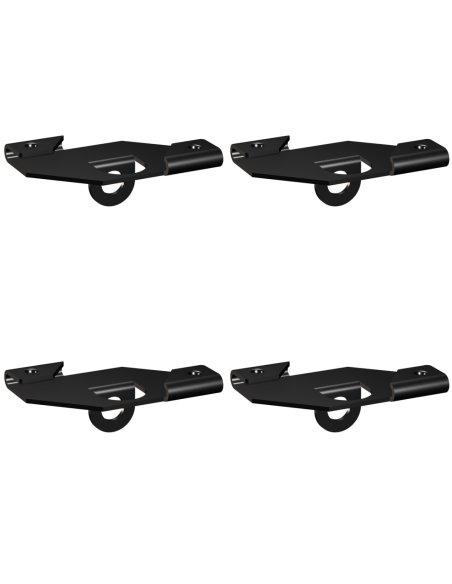 Pack 4 attaches faux plafond noir 24 mm - suspension de câble acier a boucle