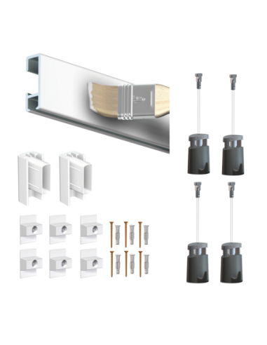 Cimaise Box Artiteq Click 150 cm PREMIUM - Kit accrochage tableau