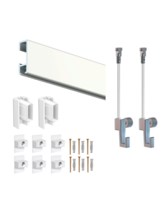 Cimaise Box ÉCO Click Rail 200 cm - Kit tout en un