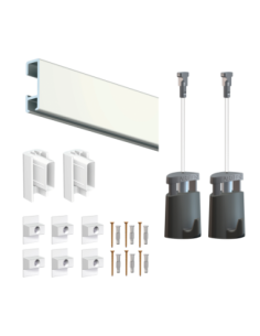 Cimaise Box PREMIUM Click Rail 200 cm - Kit tout en un