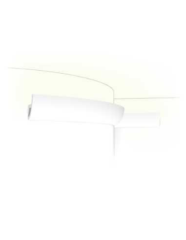 C373F Flexible Corniche Eclairage Indirect Polyuréthane Orac Decor Antonio Ulf Moritz -8x5cm (h x p)