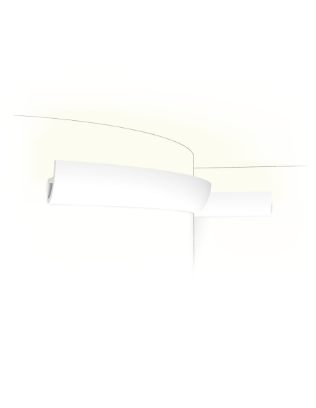 C373F Flexible Corniche Eclairage Indirect Polyuréthane Orac Decor Antonio Ulf Moritz -8x5cm (h x p)