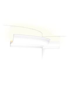 C902F Flexible Corniche plafond pour éclairage indirect Orac Decor - 10x10x200cm (h x p x L) - moulure décorative polyuréthane