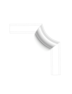 P801C Coin cimaise Orac Decor - 8,5x2,5x8,5cm (h x p x L) - élément décoratif polymère