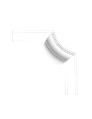 P801C Coin cimaise Orac Decor - 8,5x2,5x8,5cm (h x p x L) - élément décoratif polymère