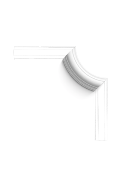 P4020A Coin cimaise Orac Decor - 7x3x7cm (h x p x L) - éléments décoratif polyuréthane