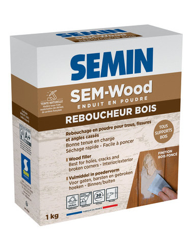 SEM-WOOD enduit en poudre - Reboucheur bois - 1Kg | PMP Décor