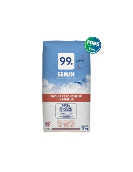 Enduit reboucheur en poudre SEMIN R 15Kg | PMP Décor