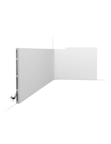 SX207 SQUARE Plinthe Orac Decor - 25 x 1,3 x 200cm (h x p x L) - plinthe décorative polymère