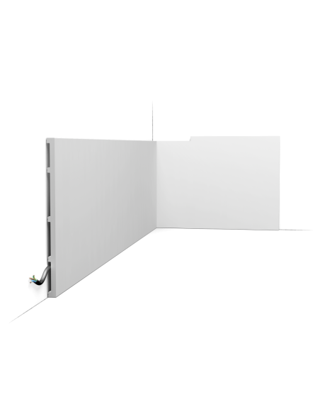 SX207 SQUARE Plinthe Orac Decor - 25 x 1,3 x 200cm (h x p x L) - plinthe décorative polymère