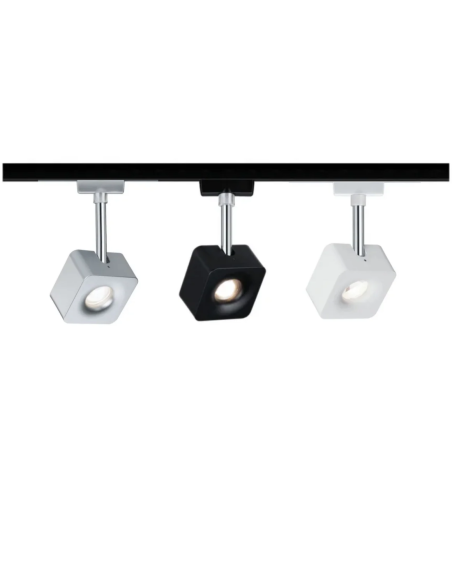 Spot Cube URail 8W Paulmann - Eclairage Tableau sur Rail Plafond