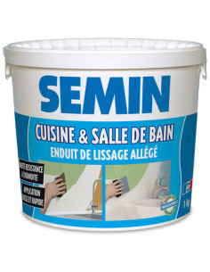 Enduit 3 en 1 Garnissage, lissage et joint - Seau de 25KG - SEMIN | PM