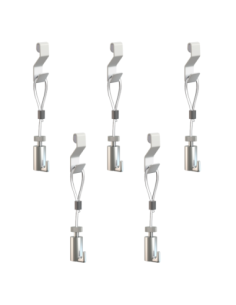 Pack de 5 kit d'accrochages tableaux Artiteq - suspension sur grilles, panneaux, cloisons - Max 15kg
