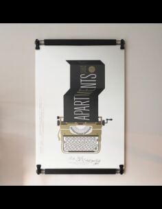 Porte Affiche Poster Pant noir - Suspension de poster en bois
