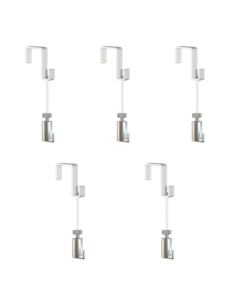 Pack de 5 kit d'accrochages tableaux Artiteq - suspension sur portes, panneaux, cloisons 16 mm- Max 15kg