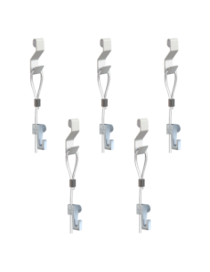 Pack de 5 kit d'accrochages tableaux Artiteq - suspension sur grilles, panneaux, cloisons - Max 4kg