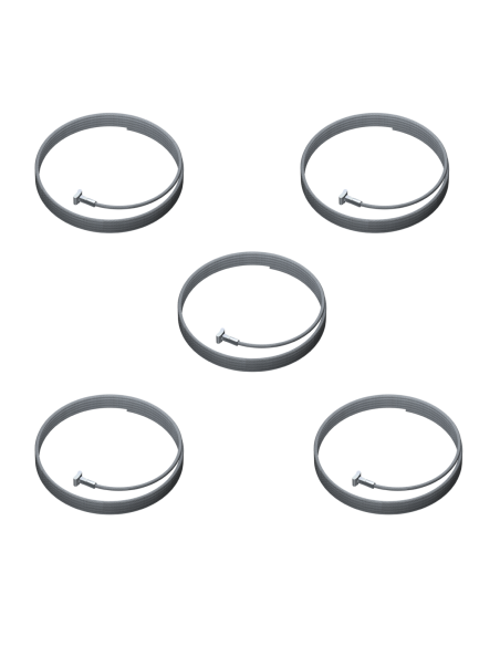 Pack de 5 câbles en acier + solid slider 2 mm pour cimaise - Accrochage Tableau Artiteq