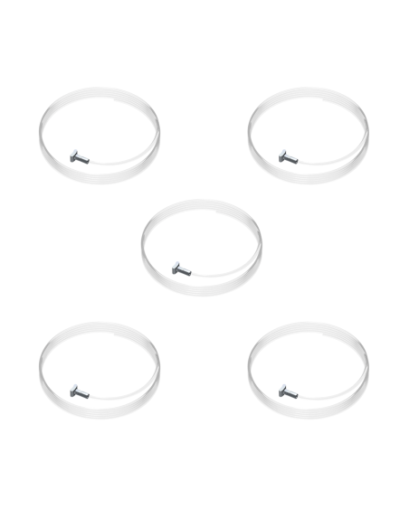 Pack de 5 fils perlon transparents + solid slider 2 mm - Accessoire Cimaise Artiteq