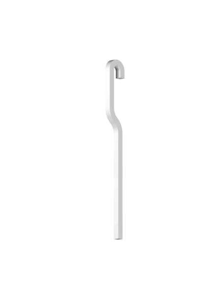 Tige coudée pour cimaises R30 NEWLY - Blanc alu 200 CM