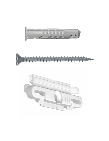 Pack jeux de fixations trio pour Cimaises Click Rail R10/R20/R30/R35 - Multimatériaux - Fixation Cimaise Newly