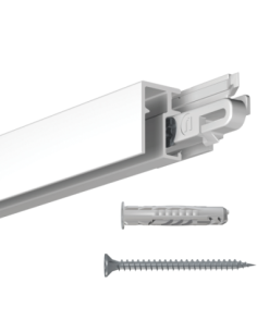 Cimaise Mini-Click Rail R10 200 cm + clips de fixation + vis & chevilles multimatériaux - Cimaise Tableau Newly