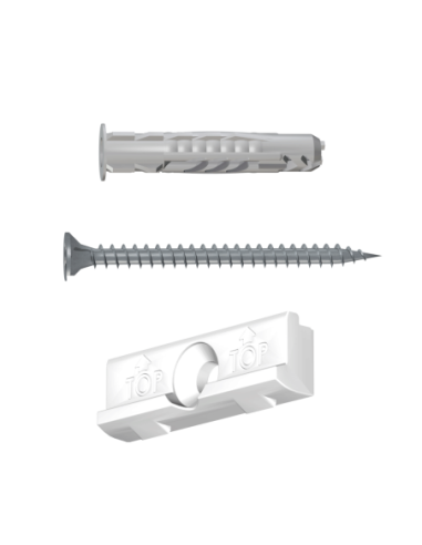Pack jeux de fixations trio pour Cimaises Contour Rail - Multimatériaux - Fixation Cimaise Artiteq