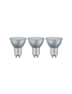 Pack de 3 ampoules chrome mate 6,5W LED GU10 425 lm- Paulmann