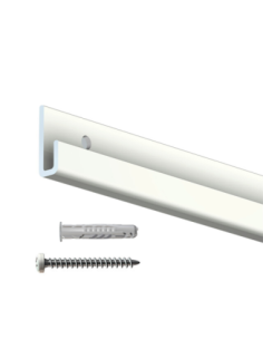 Cimaise Classic+ Rail 200 cm - 80kg + Vis et chevilles - Cimaise Tableau Artiteq