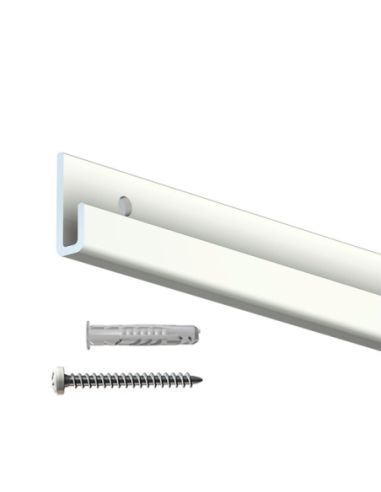 Cimaise Classic+ Rail 200 cm - 80kg + Vis et chevilles - Cimaise Tableau Artiteq