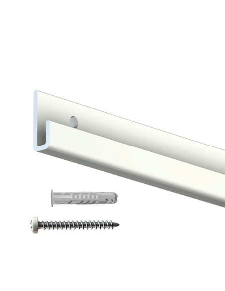 Cimaise Classic+ Rail 200 cm - 80kg + Vis et chevilles - Cimaise Tableau Artiteq