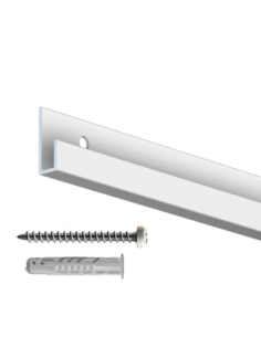 Cimaise Classic Rail 200 cm + vis & chevilles multimatériaux - Cimaise Tableau Artiteq