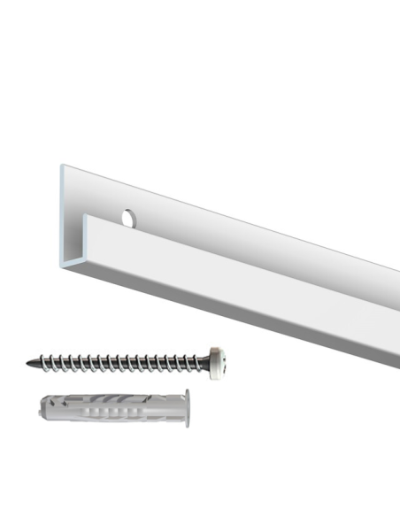 Cimaise Classic Rail 200 cm + vis & chevilles multimatériaux - Cimaise Tableau Artiteq