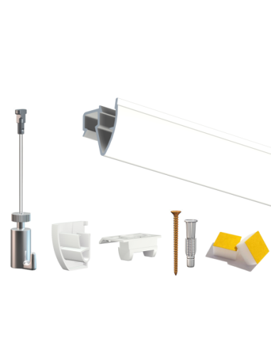 Cimaise Box Artiteq Click Up Plafond PREMIUM - Kit accrochage tableau