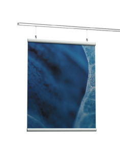Kit accrochage Plafond Porte affiche Poster-Snap + Top rail (+ visserie) + fils et crochets