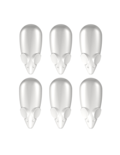 Pack de 6 aimants blancs Mouse Magnets pour Picture Mouse